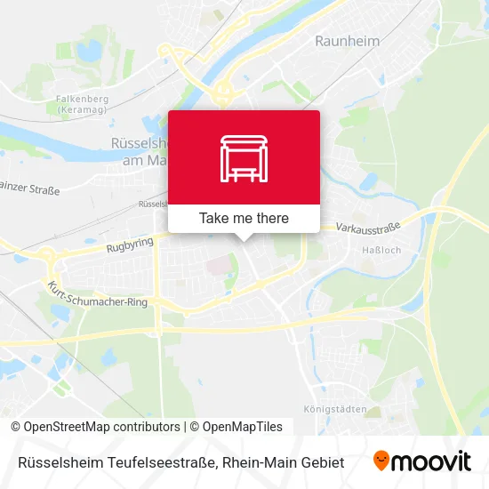 Карта Rüsselsheim Teufelseestraße