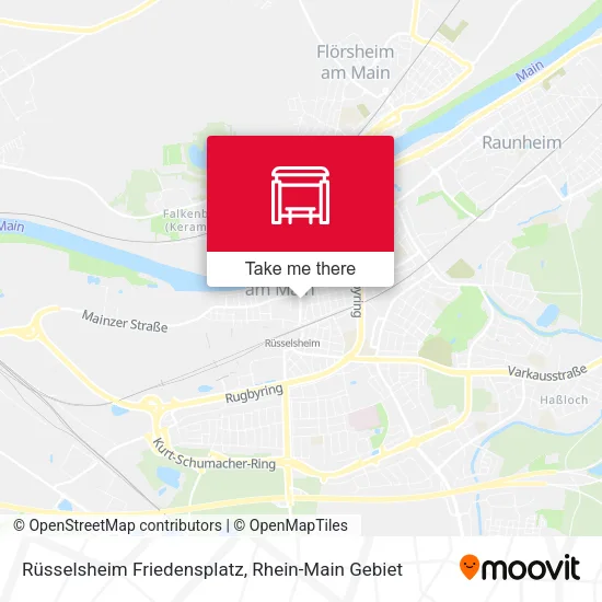 Карта Rüsselsheim Friedensplatz