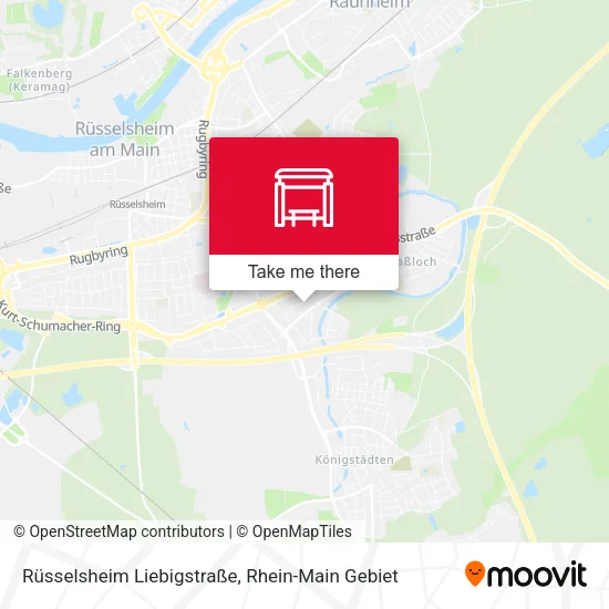 Карта Rüsselsheim Liebigstraße