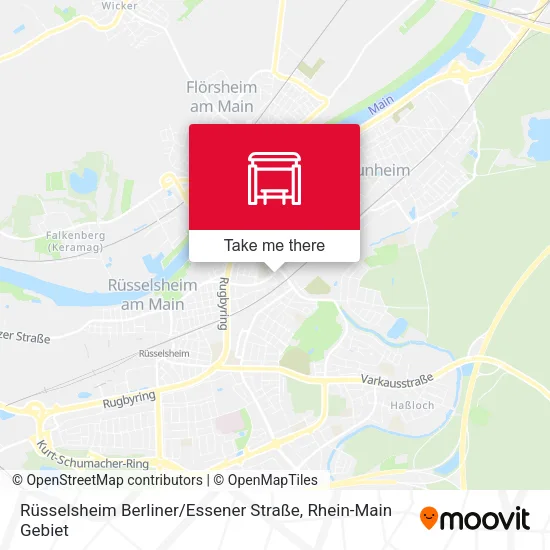 Карта Rüsselsheim Berliner / Essener Straße