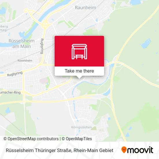 Карта Rüsselsheim Thüringer Straße