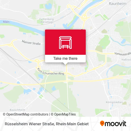 Карта Rüsselsheim Wiener Straße