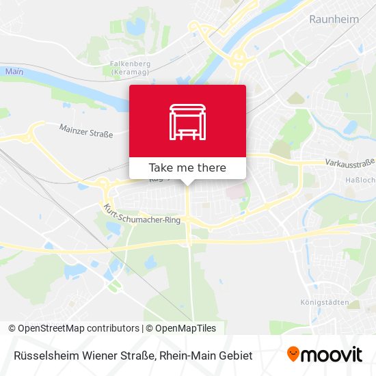 Rüsselsheim Wiener Straße map