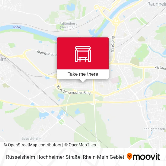 Rüsselsheim Hochheimer Straße map
