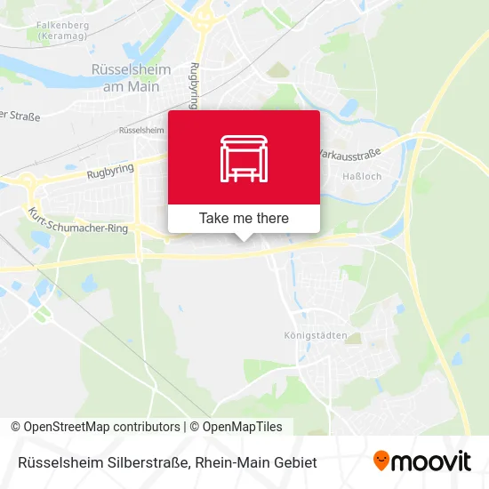 Rüsselsheim Silberstraße map