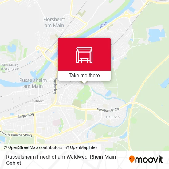 Rüsselsheim Friedhof am Waldweg map