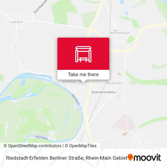 Riedstadt-Erfelden Berliner Straße map