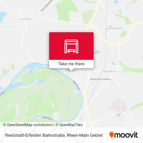 Riedstadt-Erfelden Bahnstraße map
