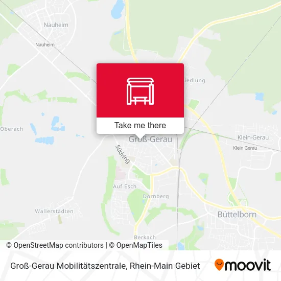 Карта Groß-Gerau Mobilitätszentrale