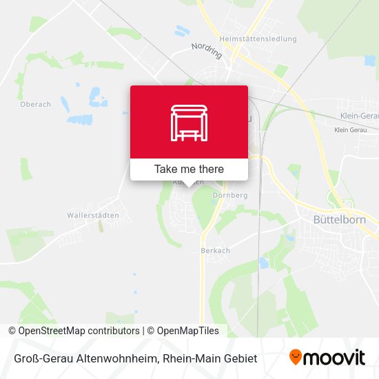 Карта Groß-Gerau Altenwohnheim