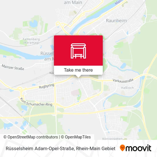 Карта Rüsselsheim Adam-Opel-Straße