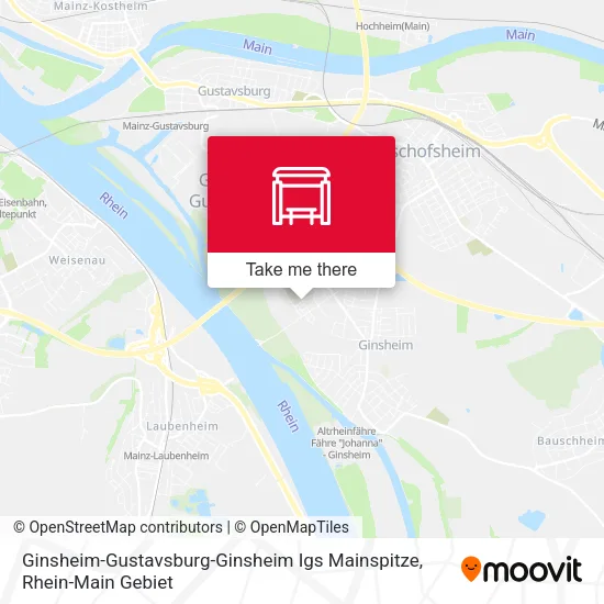 Карта Ginsheim-Gustavsburg-Ginsheim Igs Mainspitze