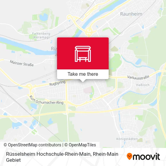 Карта Rüsselsheim Hochschule-Rhein-Main