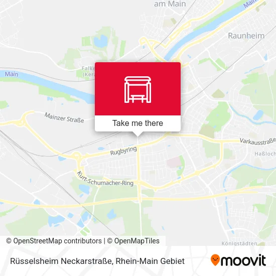 Карта Rüsselsheim Neckarstraße