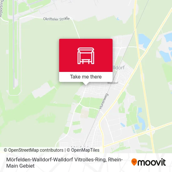 Карта Mörfelden-Walldorf-Walldorf Vitrolles-Ring