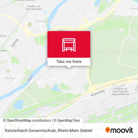 Карта Kelsterbach Gesamtschule