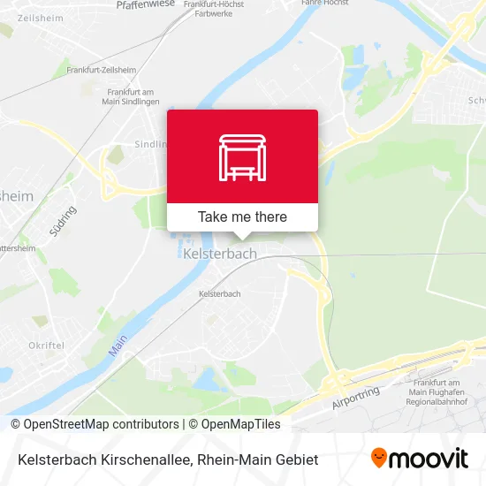 Карта Kelsterbach Kirschenallee
