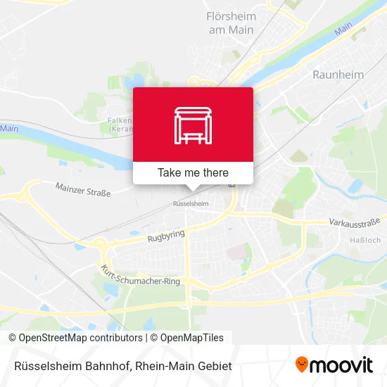 Карта Rüsselsheim Bahnhof