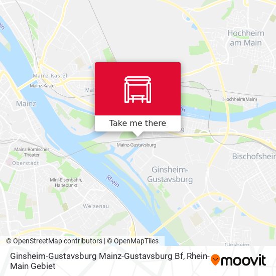 Ginsheim-Gustavsburg Mainz-Gustavsburg Bf map