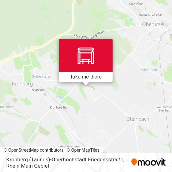 Карта Kronberg (Taunus)-Oberhöchstadt Friedensstraße
