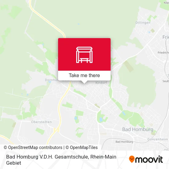 Карта Bad Homburg V.D.H. Gesamtschule