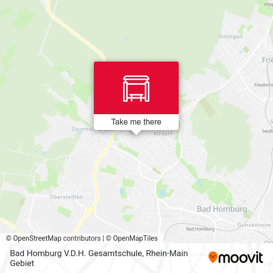 Карта Bad Homburg V.D.H. Gesamtschule