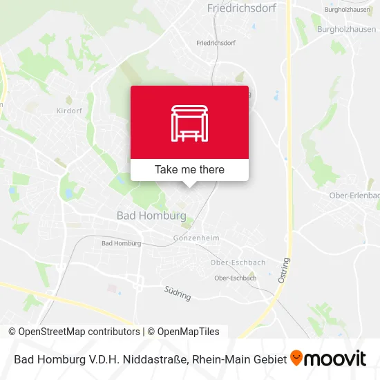 Карта Bad Homburg V.D.H. Niddastraße