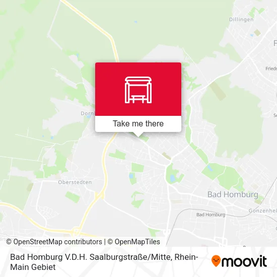 Карта Bad Homburg V.D.H. Saalburgstraße / Mitte