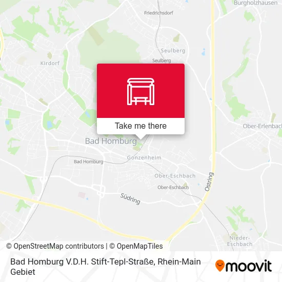 Карта Bad Homburg V.D.H. Stift-Tepl-Straße