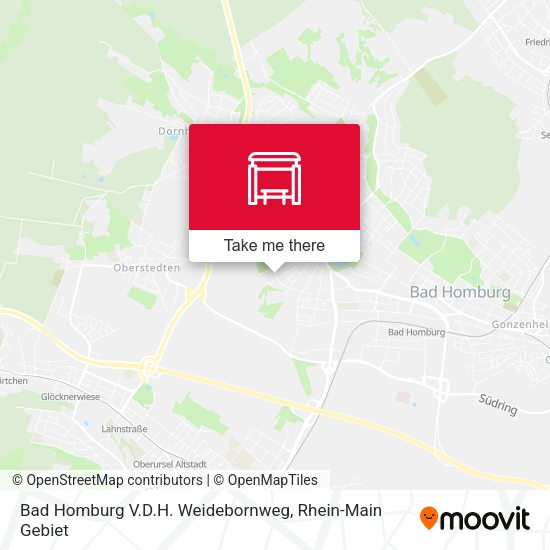 Bad Homburg V.D.H. Weidebornweg map