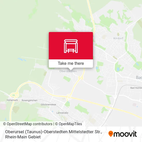 Карта Oberursel (Taunus)-Oberstedten Mittelstedter Str.