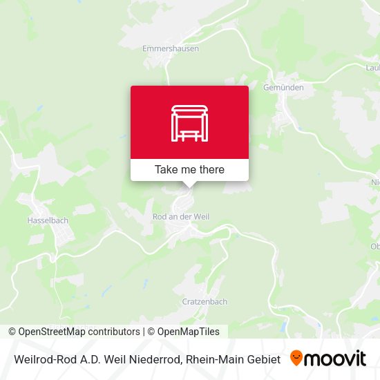Карта Weilrod-Rod A.D. Weil Niederrod