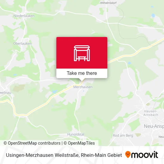 Карта Usingen-Merzhausen Weilstraße