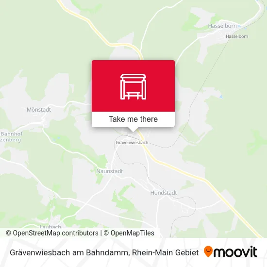 Карта Grävenwiesbach am Bahndamm