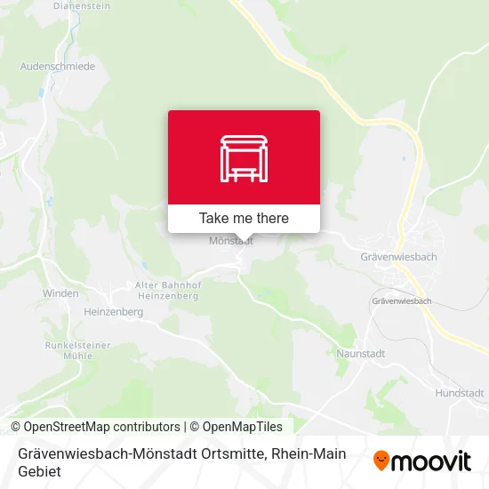 Карта Grävenwiesbach-Mönstadt Ortsmitte