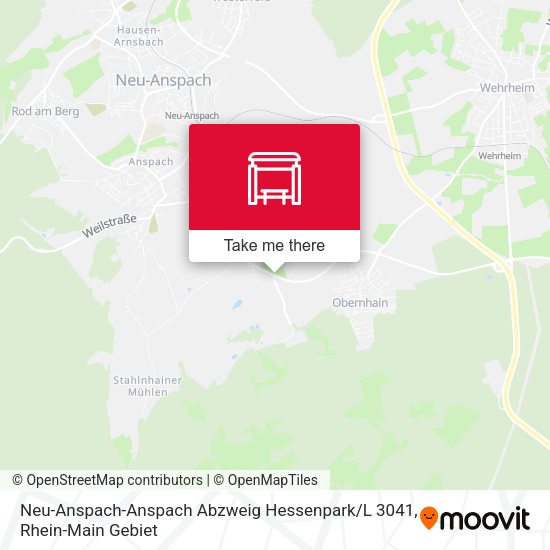 Карта Neu-Anspach-Anspach Abzweig Hessenpark / L 3041