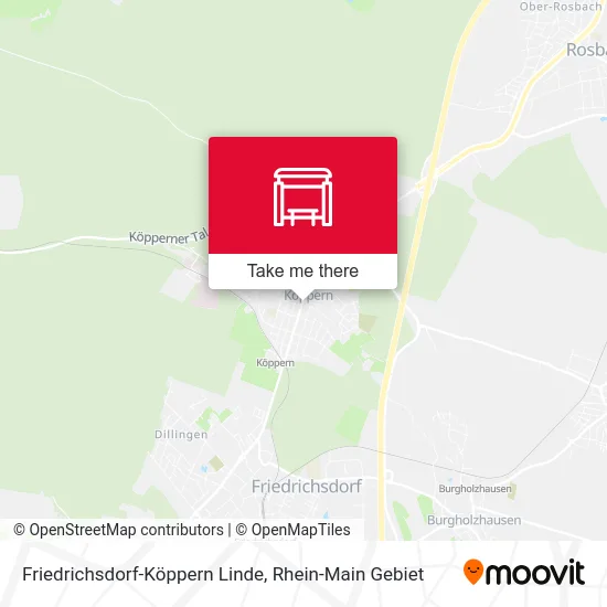 Карта Friedrichsdorf-Köppern Linde