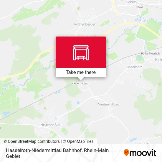 Карта Hasselroth-Niedermittlau Bahnhof
