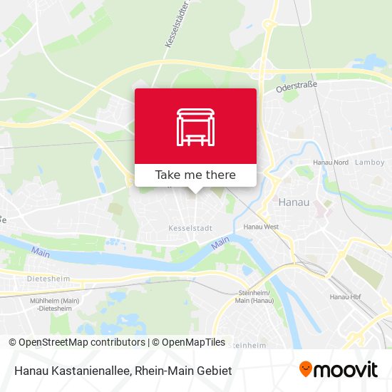 Hanau Kastanienallee map