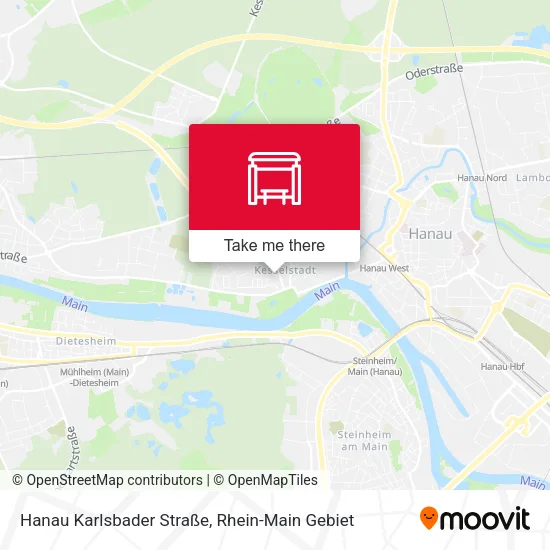 Карта Hanau Karlsbader Straße