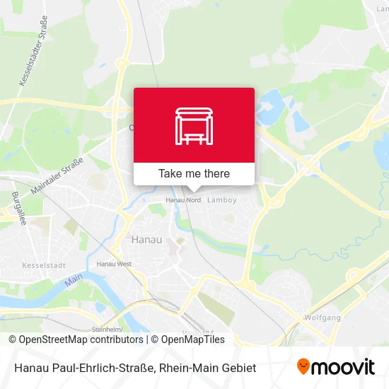 Карта Hanau Paul-Ehrlich-Straße