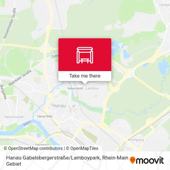 Карта Hanau Gabelsbergerstraße / Lamboypark