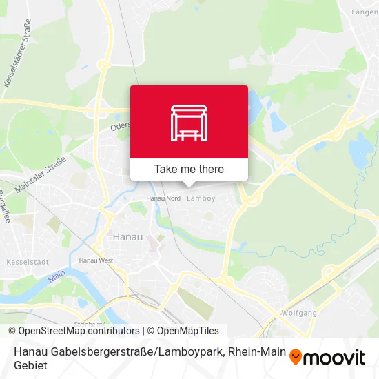 Карта Hanau Gabelsbergerstraße / Lamboypark