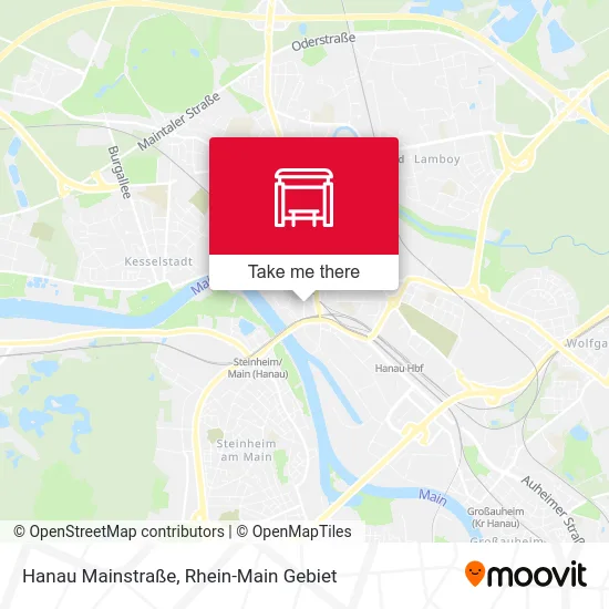 Карта Hanau Mainstraße