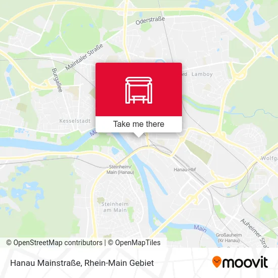 Карта Hanau Mainstraße