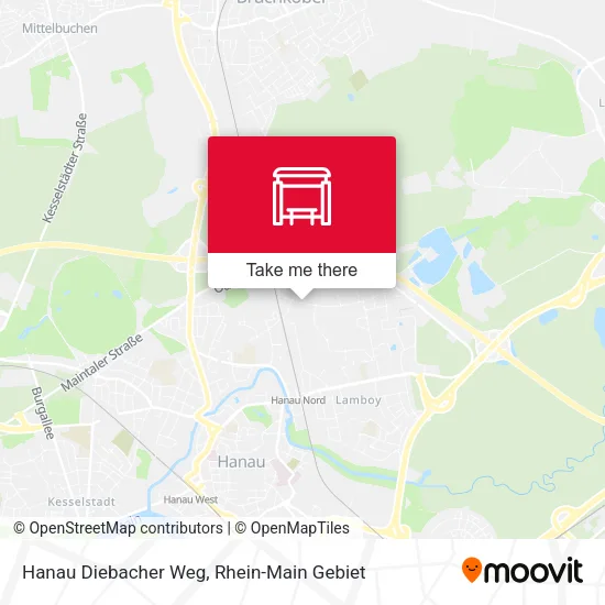 Карта Hanau Diebacher Weg