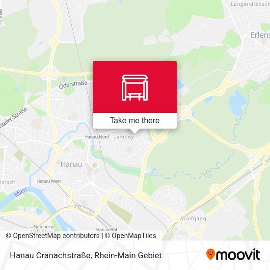 Hanau Cranachstraße map