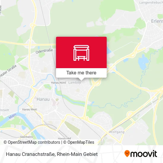Карта Hanau Cranachstraße