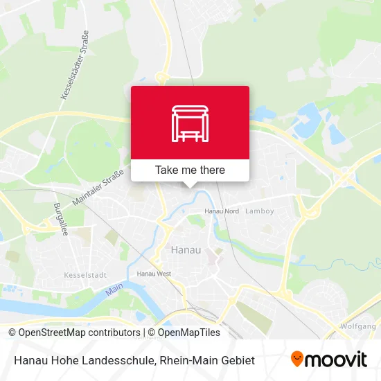 Карта Hanau Hohe Landesschule