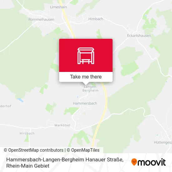 Карта Hammersbach-Langen-Bergheim Hanauer Straße